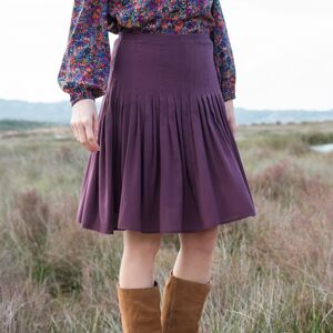 Blancheporte Jednofarebná rozšírená sukňa slivková 36