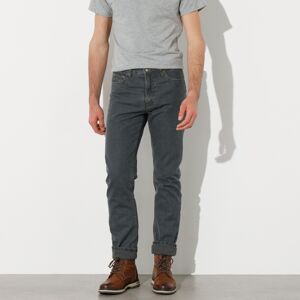 Blancheporte Rovné džínsy s flanelovou podšívkou sivá 56