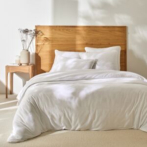 Blancheporte Bavlnená jednofarebná posteľná bielizeň s paspulou biela napínacia plachta 90x190cm