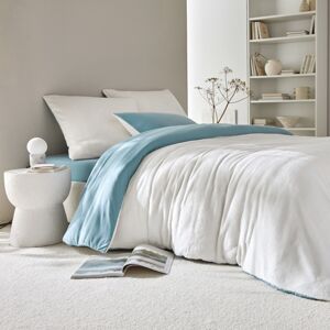Blancheporte Fleecová obojstranná posteľná bielizeň, hebká na dotyk modrá napínacia plachta 90x190cm
