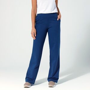 Blancheporte Široké meltonové nohavice modrá džínsová 52