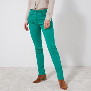 Blancheporte Úzke jednofarebné dlhé nohavice zelená 36