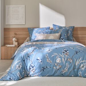 Blancheporte Bavlnená posteľná bielizeň Anne modrosivá napínacia plachta 90x190cm