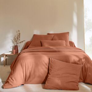 Blancheporte Flanelová posteľná bielizeň s kontrastnou paspulou z kolekcie "Intemporelle" tomatová obliečka na vank. 50x70cm