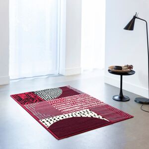 Blancheporte Dekoratívny koberec s geometrickým vzorom červená 60x110cm