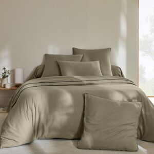 Blancheporte Flanelová posteľná bielizeň s kontrastnou paspulou z kolekcie "Intemporelle" eukalyptus obliečka na vank. 63x63cm