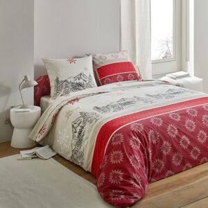 Blancheporte Bavlnené posteľná bielizeň Montana červená klasická plachta 180x290cm
