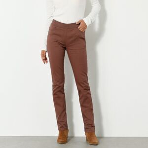 Blancheporte Rovné nohavice, plátno čokoládová 50