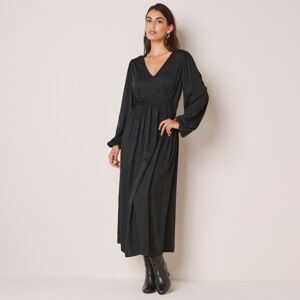 Blancheporte Rozšírené saténové šaty čierna 44
