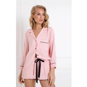 Dámske pyžamo Aruelle Charlotte - s kraťasy Ružová M