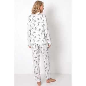 Dámske pyžamo Aruelle Zoe - dlouhé Krémová M(38)