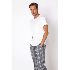 Pánske pyžamo Aruelle Tyler Bielo-sivá XL(42)