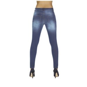 Jeansové formující legíny Bas Bleu Timea Svetlomodrá 5-XL