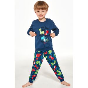 Chlapčenské pyžamo Cornette Dino - bavlna Tmavomodrá 104