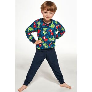 Chlapčenské pyžamo Cornette Dino 2 - bavlna Tmavomodrá 92