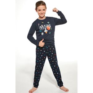 Chlapčenské pyžamo Cornette Mars - bavlna Tmavomodrá 164