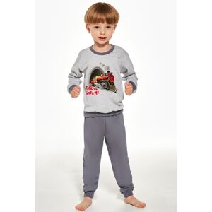 Chlapčenské pyžamo Cornette Vlak - bavlna Sivá 86-92