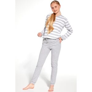 Dievčenské pyžamo Cornette Molly - bavlna Svetlosivá 134-140