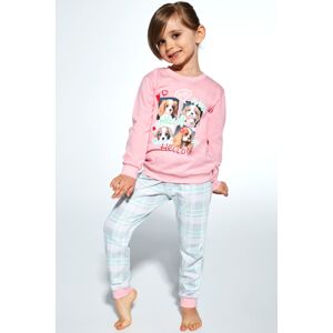 Dievčenské pyžamo Cornette My Doggy - bavlna Ružová 122-128