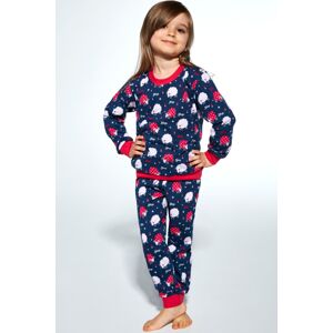 Dievčenské pyžamo Cornette Meadow - bavlna Tmavomodrá 122-128