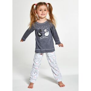 Dievčenské pyžamo Cornette Kids Girl 379/131 Swan LL Tmavosivá 98-104