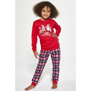 Dievčenské pyžamo Cornette 594/147 Gnomes Červená 158-164