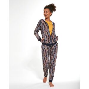 Trojdílné dámské pyžamo Cornette 355/272 Octavia Tmavomodrá M