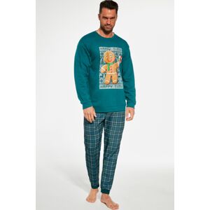 Pánske pyžamo Cornette Cookie - bavlna Zelená XL