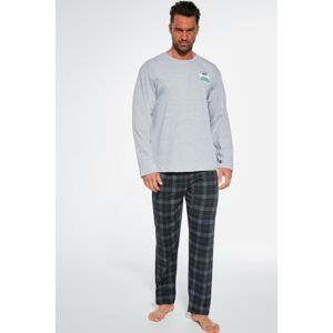 Pánske pyžamo Cornette Adventure - bavlna Sivo-tmavosivá 2XL