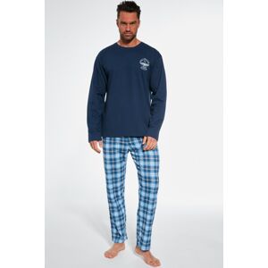 Pánske pyžamo Cornette Aviator - bavlna Tmavomodrá - modrá M