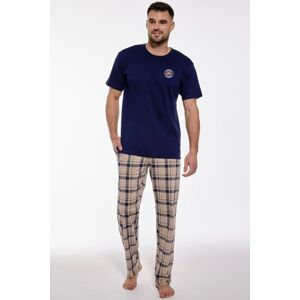 Pánske pyžamo Cornette Canada - bavlna Tmavomodrá M