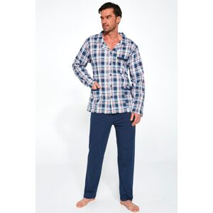 Pánske pyžamo Cornette Camisa Azul 114/45 Tmavomodrá 5XL