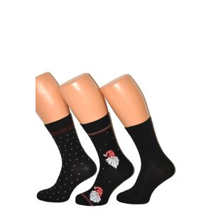 Pánske ponožky Cornette A47 Premium - 3 páry Čierna 45-47