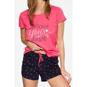 Dámske pyžamo Henderson 39604 NELLIE Ružovo-tmavomodrá XL