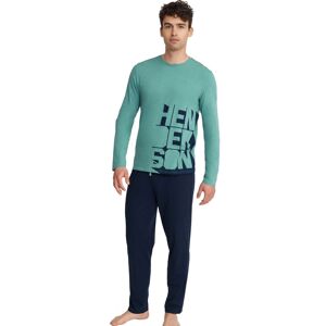Pánske pyžamo Henderson 40962 Influx Zeleno-tmavomodrá 2XL