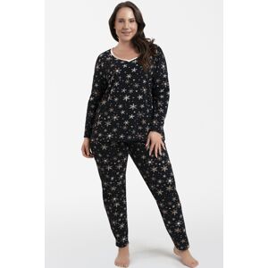 Dámske pyžamo Italian Fashion Laponia - bavlnené Čierna 2XL