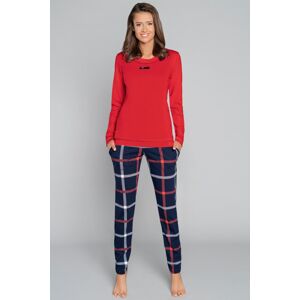 Dámske pyžamo Italian Fashion Izera - bavlna Červeno-tmavomodrá S