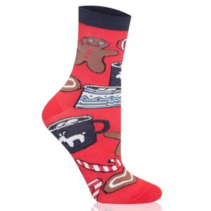 Detské ponožky Italian Fashion S162D Cookie - každá jiná Tmavomodrá - červená 30-34