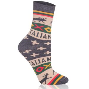 Detské ponožky Italian Fashion S161D Asama Tmavo sivá - zelená 25-29