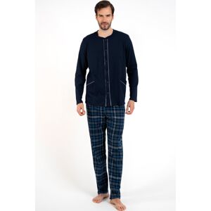 Pánske pyžamo Italian Fashion Jakub - bavlna Tmavomodrá 2XL
