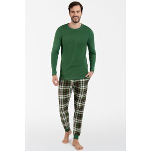 Pánske pyžamo Italian Fashion Seward bis - dlouhé Zelená M