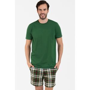 Pánske pyžamo Italian Fashion Seward bis - bavlna Zelená L
