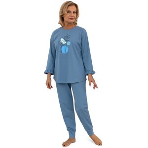 Dámske pyžamo Martel Daria - bavlna Modrá 2XL