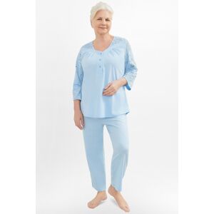 Dámske pyžamo Martel Rozálie - bavlna Svetlomodrá XL