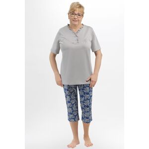 Dámske pyžamo Martel Valerie I 215 - krátký rukáv Sivá XL
