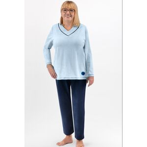 Dámske pyžamo Martel Dana - výstrih do “V” Modrá XL