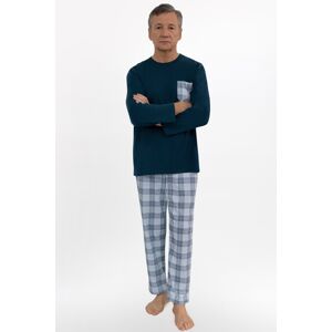 Pánske pyžamo Martel Ignác - bavlna Morská zeleň 3XL