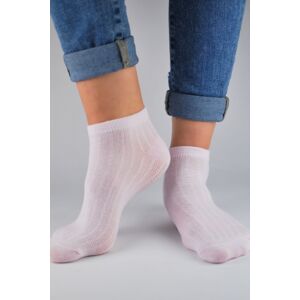 Unisex ponožky Noviti ST021  s ažurovým vzorem Ružová 39-42