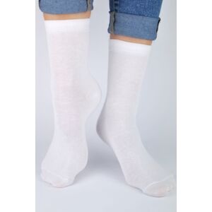 Hladké ponožky Noviti SB005 Biela 27-30