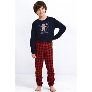 Chlapčenské pyžamo Sensis Matt - bavlna Tmavomodrá 134-140
